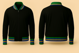 Mens Denim and Black Varsity Jacket