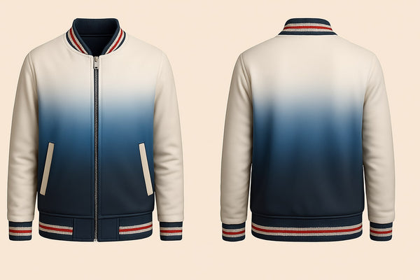 Blue Sky Fading Varsity Jacket