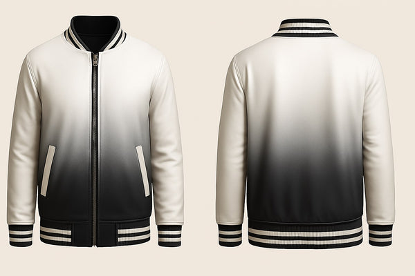 Gray Fading Varsity Jacket