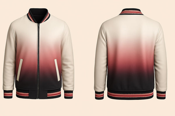 Red Fading Varsity Jacket