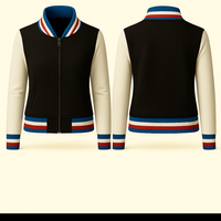 Ladies Denim Varsity Jacket