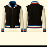 Ladies Denim Varsity Jacket