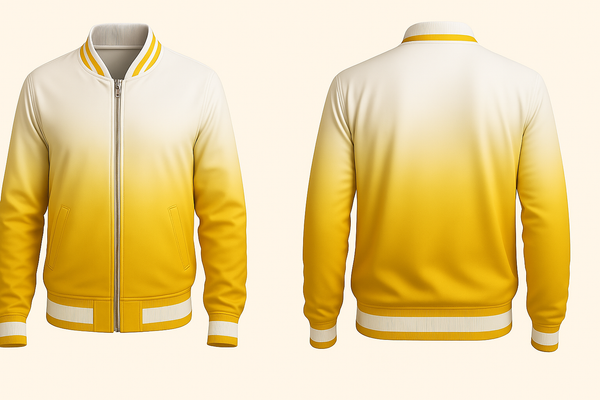Yellow Fading Varsity Jacket